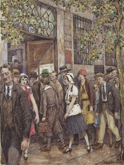 Bureau municipal de placement pour employés - Hans Baluschek